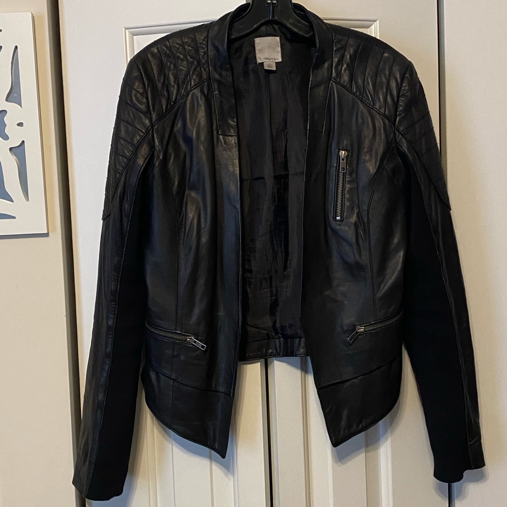 ❤️Halogen Peplum Moto Leather Jacket❤️